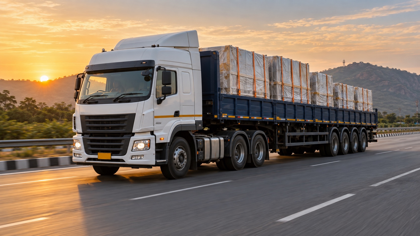 Long trailer used for project and large-volume cargo